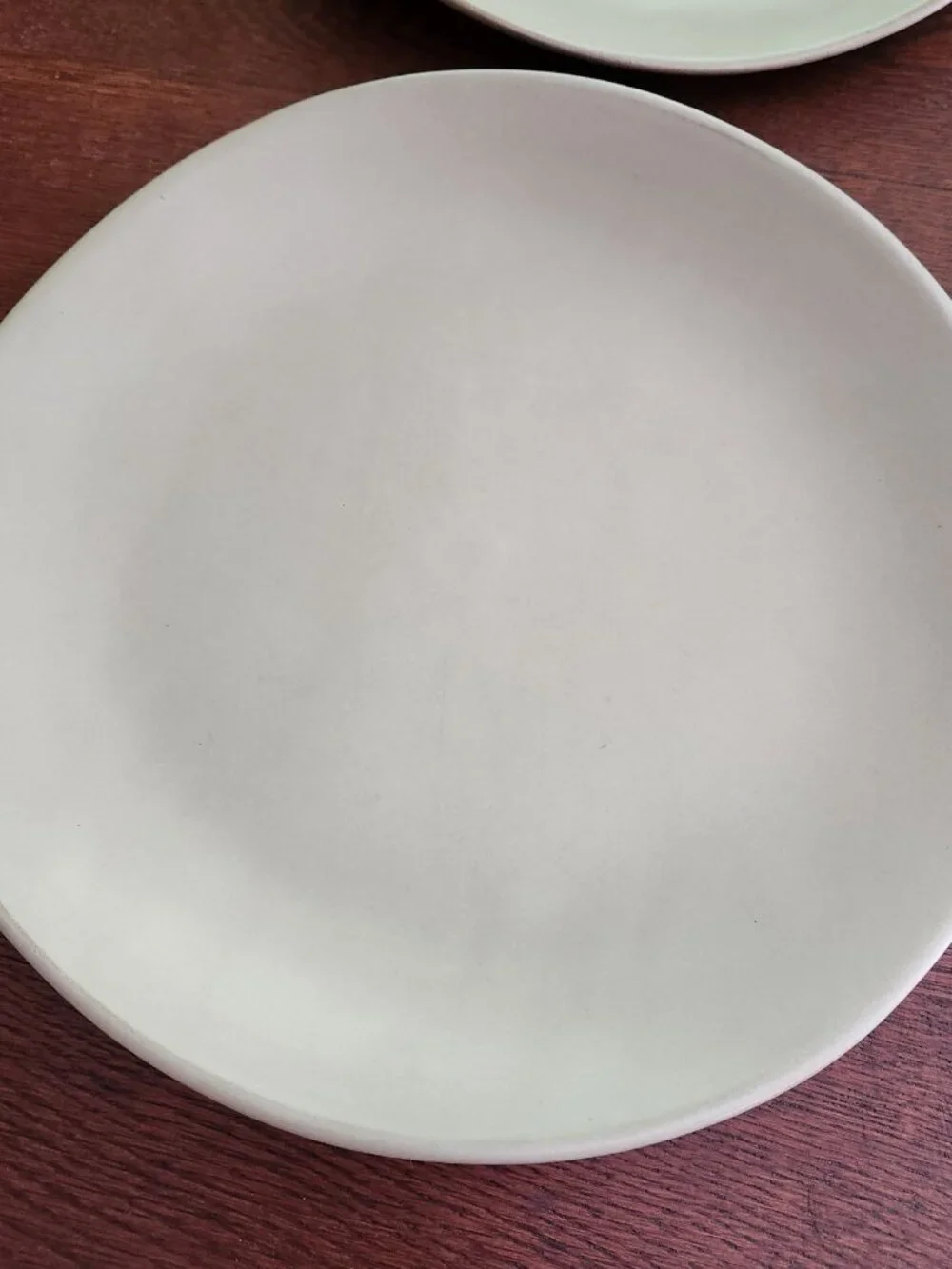 RARE Simon Pearce Barre Sage Green Dinner Plate Asymmetrical Handmade Pottery VT